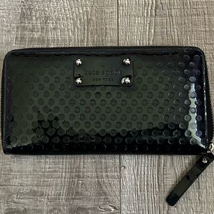 Kate Spade Long Black Wallet EUC